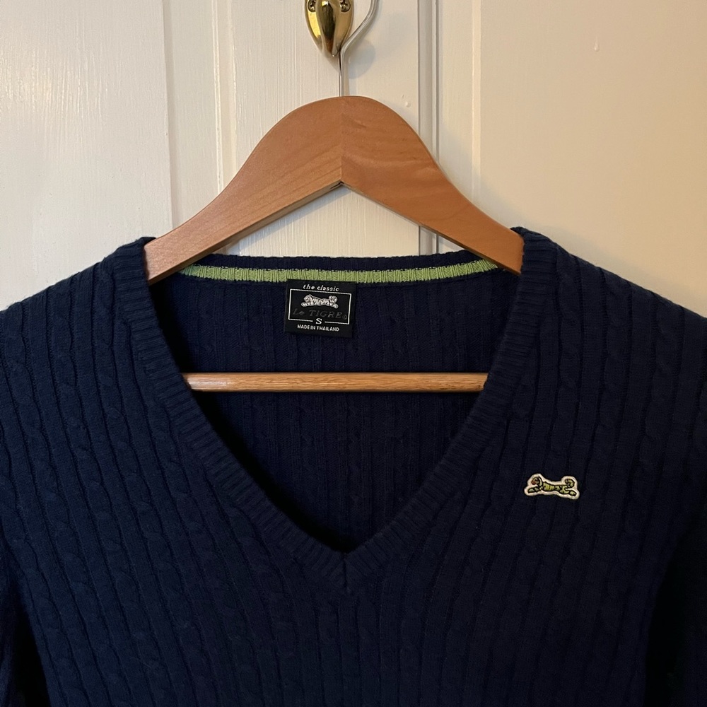 Le Tigre navy cable knit sweater